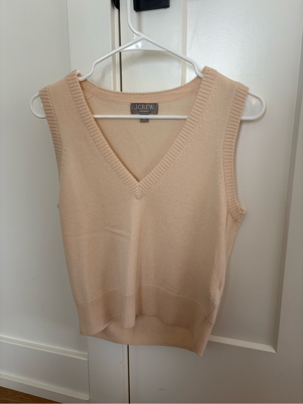 J.Crew Cashmere V-Neck Sweater in Cream